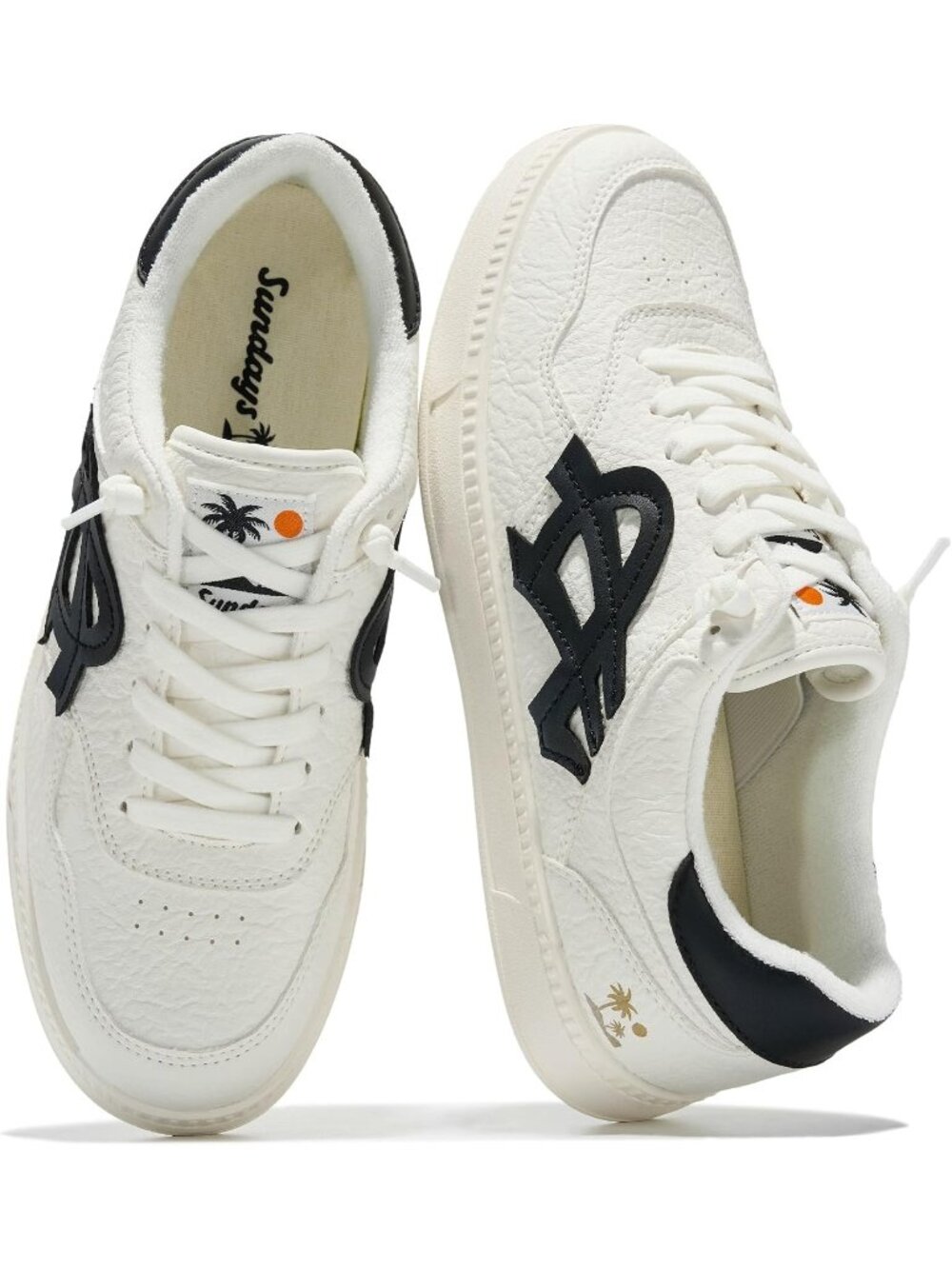 🆕Women's Off White Sundays Canvas Shoes Non-Slip Platform Lightweight Sneakers